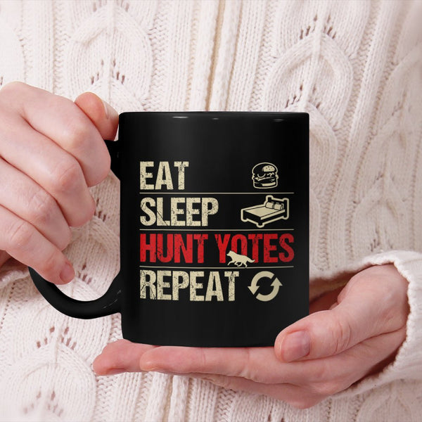 Coyote Hunting Eat Sleep Hunt Yotes Repeat Beverage Mug