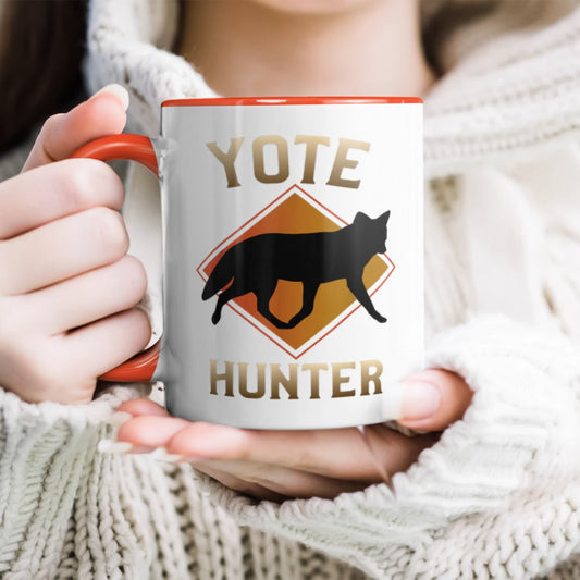 Coyote Hunter Predator Control Hunting Wildlife Outdoors Accent Mug